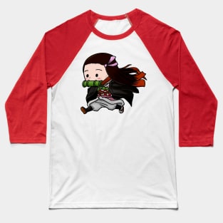 Chibi Nezuko Running Baseball T-Shirt